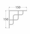 Velano Konzola Square 150x150mm matná čierna