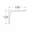Velano Konzola stavebná hnedá WS150 125x150mm