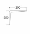 Velano Konzola stavebná hnedá WS250 200x250mm
