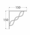 Velano Konzola WPRP150 so zaplietanou vzperou 150x150mm biela