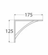 Velano Konzola WSL175 s oblúkovou vzperou 175x125mm biela