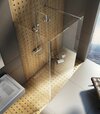 Walk-In Corner 110x80, čierna+transparent