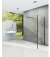 Walk-In Corner 110x80, čierna+transparent