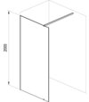 Walk-In Wall 110, lesk+transparent