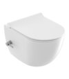 WC bidet Uni Chrome RimOff, závesné, biela