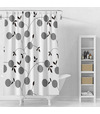 Záves sprchový 180x180cm PEVA biele a čierne kvety ZV037