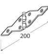 Záves trojuholníkový ZATS200 200x1,5mm