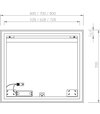 Zrkadlo Oblong 60x70 s osvetlením