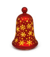 Zvonček červený LED vianočný 17cm