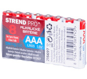 Batéria Strend Pro, alkalická, mikrotužková, AAA (LR03) 8ks