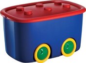 Box s vekom na detské hračky KIS Funny L, 46l modrý/červený úložný 39x58x32cm