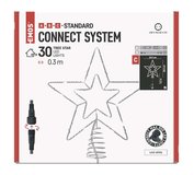 Connect System (C) Standard - hviezda 28,5cmx25,5cm/30LED studená biela, transparentný kábel (D1ZC01)