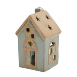 Dekorácia domček 8x7,2x13,2cm porcelán hnedá