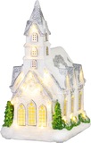 Dekorácia MagicHome Vianoce, Kostol, 23xLED , 8 melódií, 3xAA, 15x20,5x28,5cm