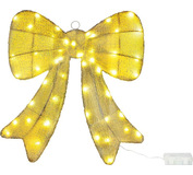 Dekorácia MagicHome Vianoce, Mašľa, 50xLED teplá biela, IP44, 45x4x45cm