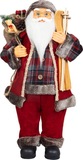 Dekorácia MagicHome Vianoce Santa s darčekom červený 60cm
