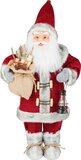 Dekorácia MagicHome Vianoce Santa s lampášom červený 46cm