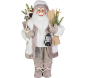 Dekorácia MagicHome Vianoce, Santa, textil, šedý, 16x26x45cm