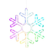 Dekorácia MagicHome Vianoce, Vločka, 90xLED RGB, 50x0,6x43cm