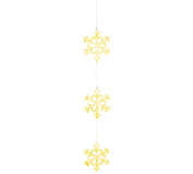 Dekorácia MagicHome Vianoce, vločky, 44xLED teplá biela, IP44, 3xAA, 58,5cm