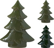 Dekorácia stromček 21cm porcelán zelený mix