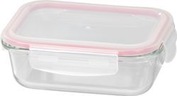 Dóza MagicHome, obdĺžniková, 1500 ml, s vekom, Clip, sklenená