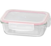 Dóza MagicHome, obdĺžniková, 650 ml, s vekom, Clip, sklenená