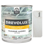 Drevolux Style dekoračná a ochranná lazúra na drevo s voskom, biely 0,75l