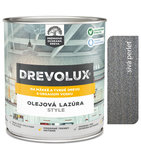 Drevolux Style dekoračná a ochranná lazúra na drevo s voskom, sivá perleť 0,75l