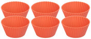 Forma MagicHome, na pečenie, na cupcake, silikón červená, set 6ks 6,5x6,5x3cm