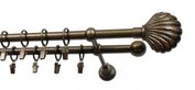 Garniža komplet 160cm II žabky,čierny,Mušľa