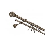 Garniža komplet 200cm 25mm II žabky zlatá antik