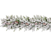 Girlanda MagicHome Vianoce Frosty, zasnežená, 3D+2D, 180cm