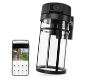 GoSmart Vonkajšia otočná kamera IP-1300 LANTERN s WiFi a svetlom, čierna