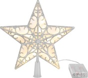 Hviezda MagicHome Vianoce plast časovač 10xLED teplá biela 25cm 2xAA