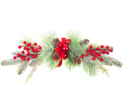 Ikebana MagicHome Vianoce s bobuľami zasnežená 54cm