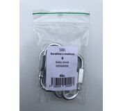 Karabína s maticou 3.5mm biely zinok 6ks/bal. (ilust.foto)