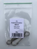 Karabínka pružinová bez obrtlíka 50mm biely zinok 4ks/bal. (ilust.foto)