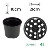 Kontajner sadbovací okrúhly 21cm IPP čierny