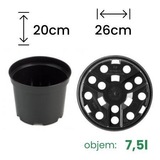 Kontajner sadbovací okrúhly 26cm 7,5l IPP čierny