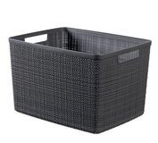 Kôš Curver® JUTE L, 20L, tmavý sivý, 28x36x23 cm
