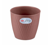 Kvetináč Liberty 25cm ružovo hnedá