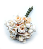 Kytička z umelých ruží krémová 30cm