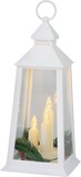 Lampáš MagicHome Vianoce plast biely 3xLED žltá 14x14x35cm 3xAAA