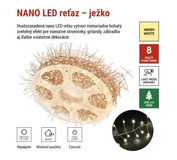LED nano reťaz na cievke medená 19,2m teplá biela časovač