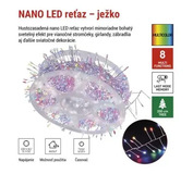 LED nano reťaz na cievke strieborný 19,2m multicolor časovač