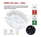 LED nano reťaz na cievke strieborný 19,2m studená biela časovač