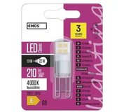 LED žiarovka Classic JC 1,9W G9 neutrálna biela EMOS,ZQ9527