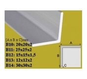 Lišta Easy B13 striebro 2m