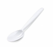 Lyžica (PP) na viacnásobné použitie biela 18,5cm, 50ks KLC